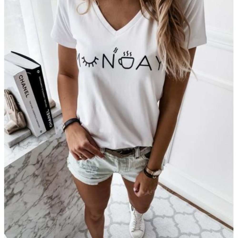 Monday V-Neck T-Shirt